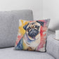Watercolor Pug Pillow in 5 Sizes-[Heartfelt Family Gift]