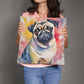 Watercolor Pug Pillow in 5 Sizes-[Heartfelt Family Gift]