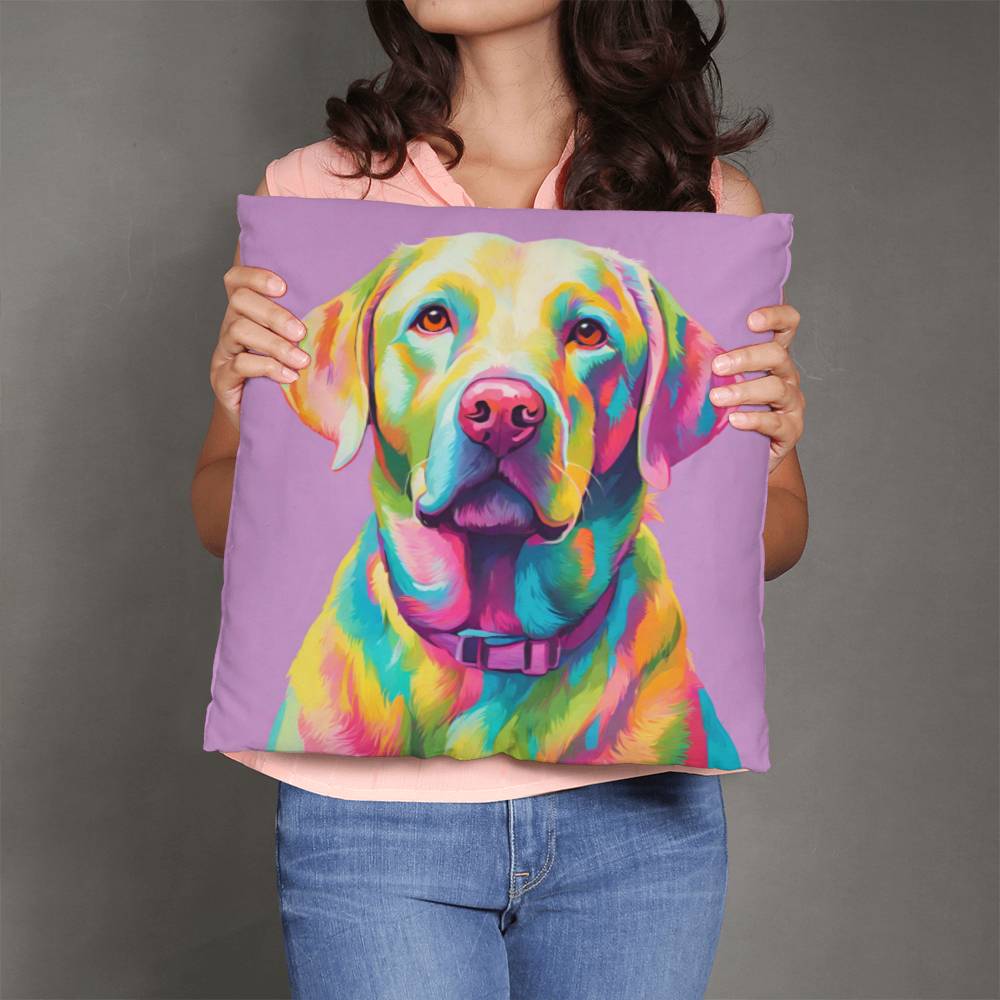 Pastel Labrador Retriever Throw Pillow - Available in 5 Sizes - Perfect for Dog Lovers-[Heartfelt Family Gift]