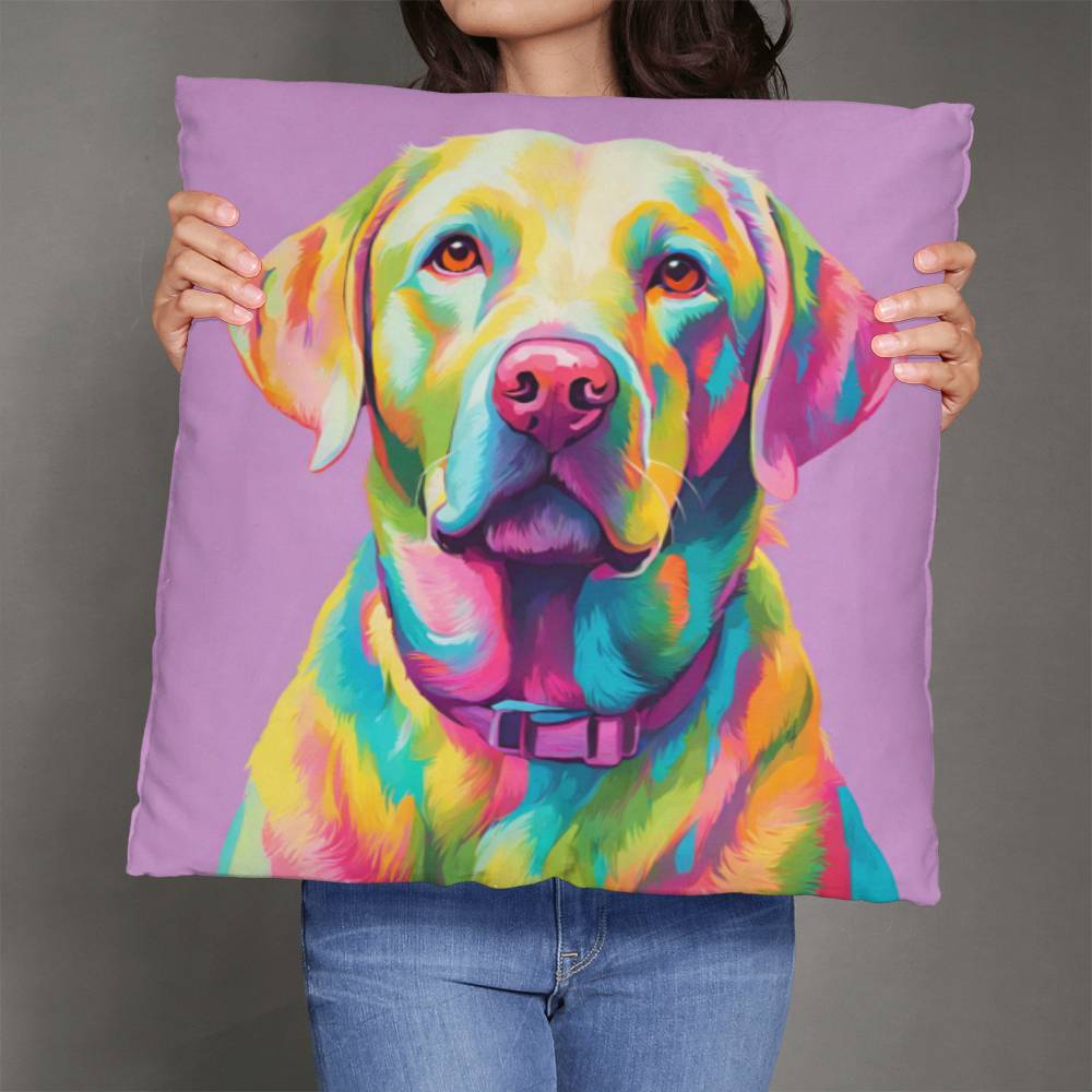 Pastel Labrador Retriever Throw Pillow - Available in 5 Sizes - Perfect for Dog Lovers-[Heartfelt Family Gift]