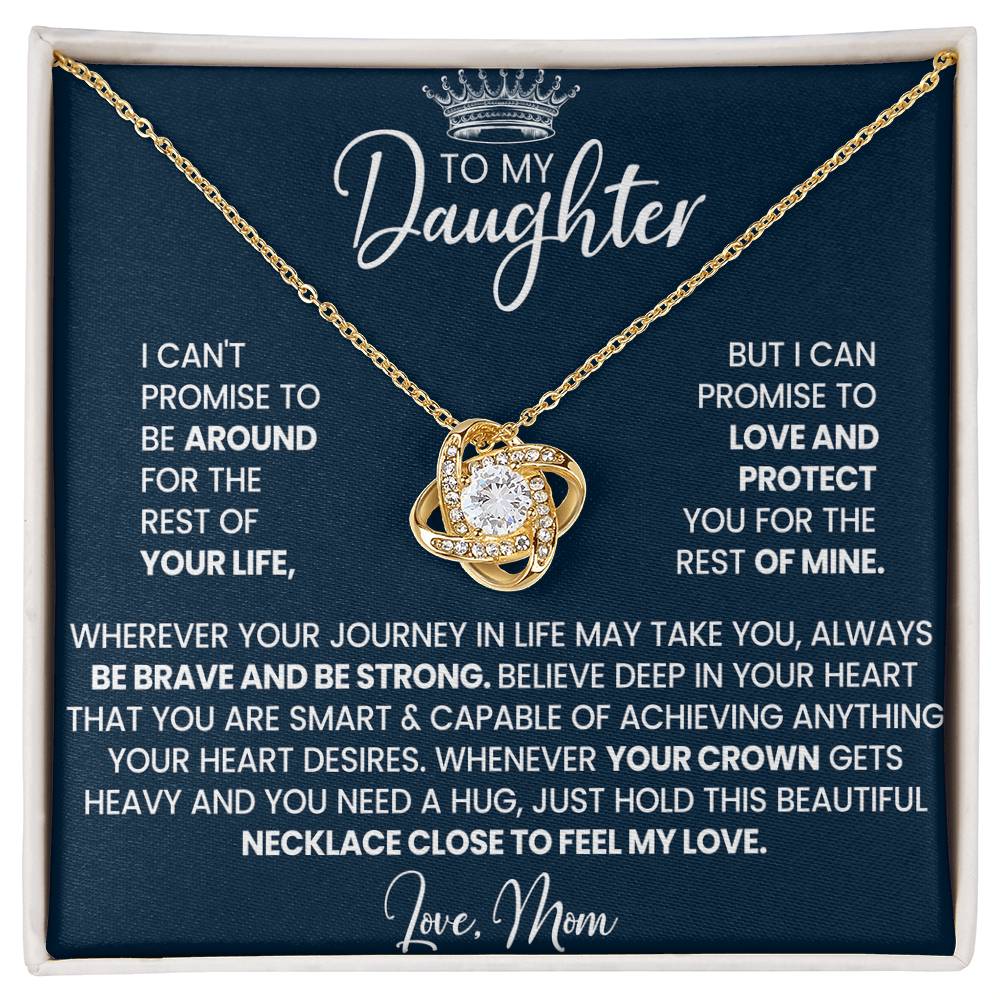 Daughter Knot Necklace & Flower Bouquet Gift Set-[Heartfelt Family Gift]