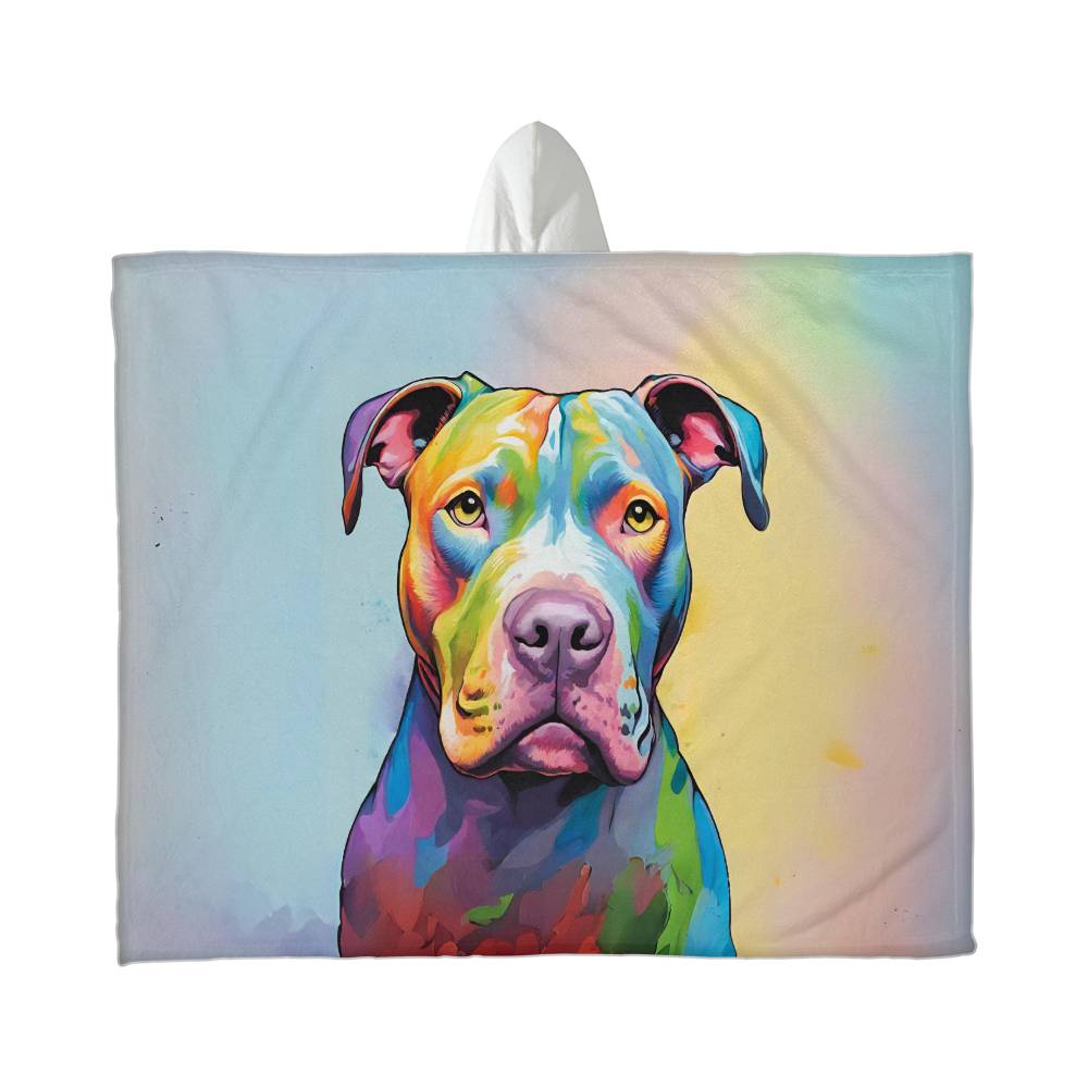 Pittbull  Sherpa Fleece Hooded Blanket-[Heartfelt Family Gift]