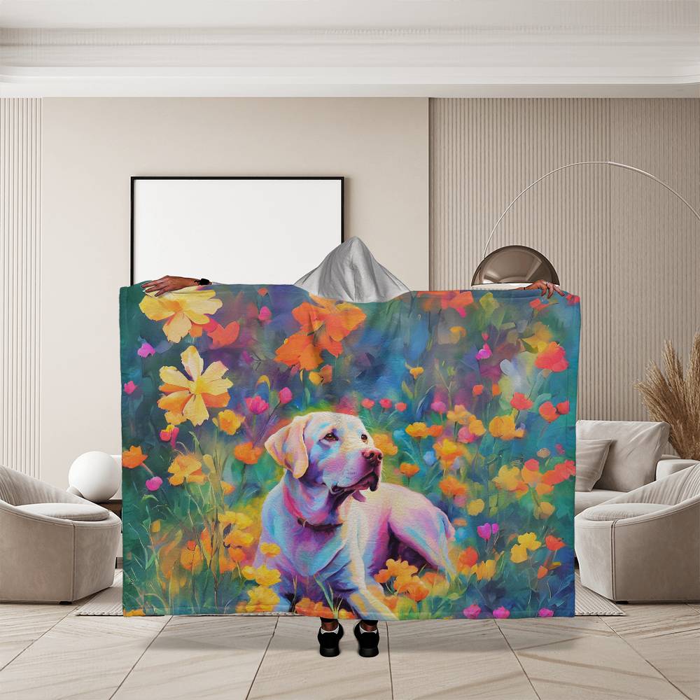 Labrador Retriever Hooded Fleece Blanket-[Heartfelt Family Gift]