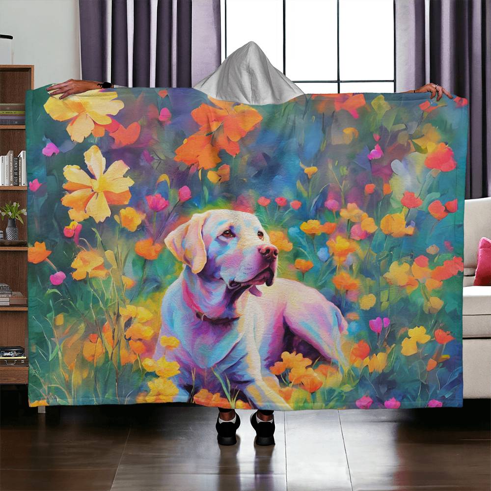 Labrador Retriever Hooded Fleece Blanket-[Heartfelt Family Gift]