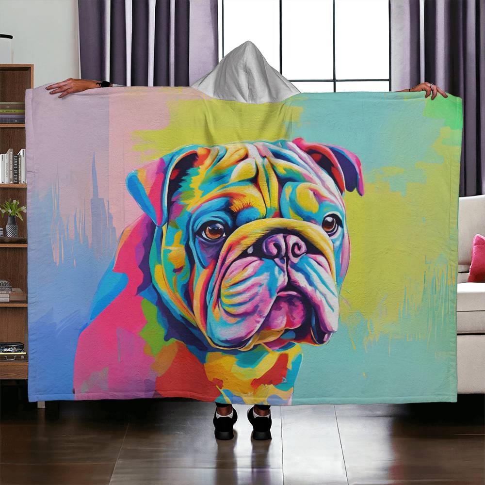 Pug Fleece Hooded Blanket-[Heartfelt Family Gift]