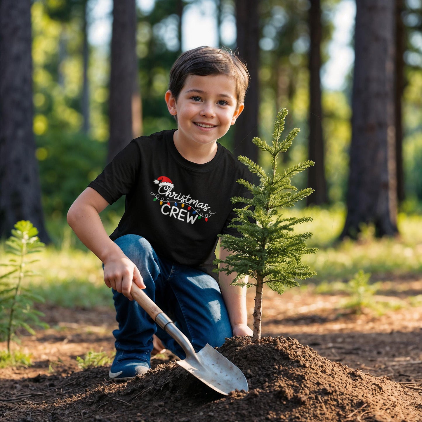 Christmas Crew Youth Holiday Lights T-shirt