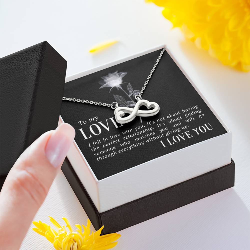 To my love endless love necklace-[Heartfelt Family Gift]