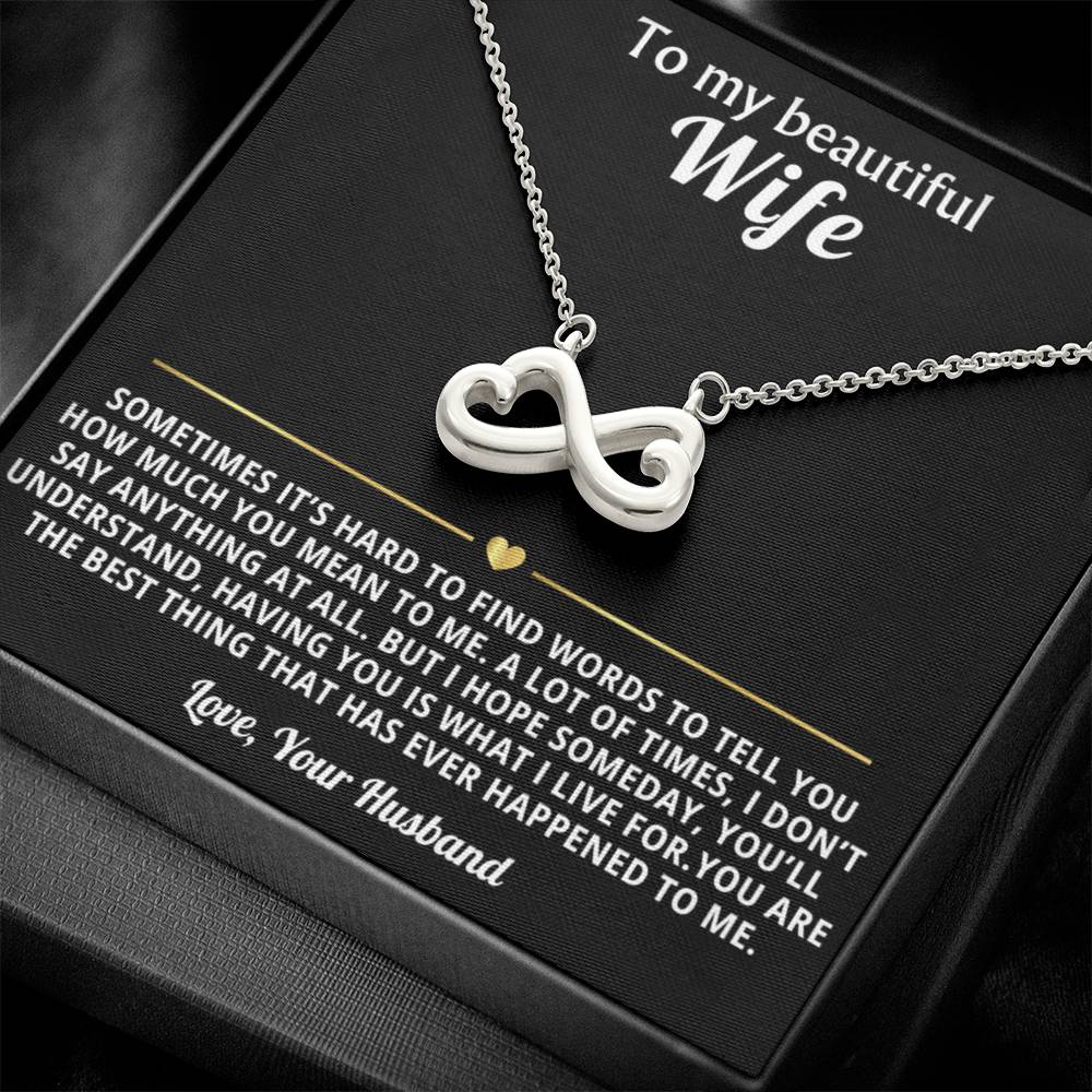 To My Wife Infinity Hearts Necklace