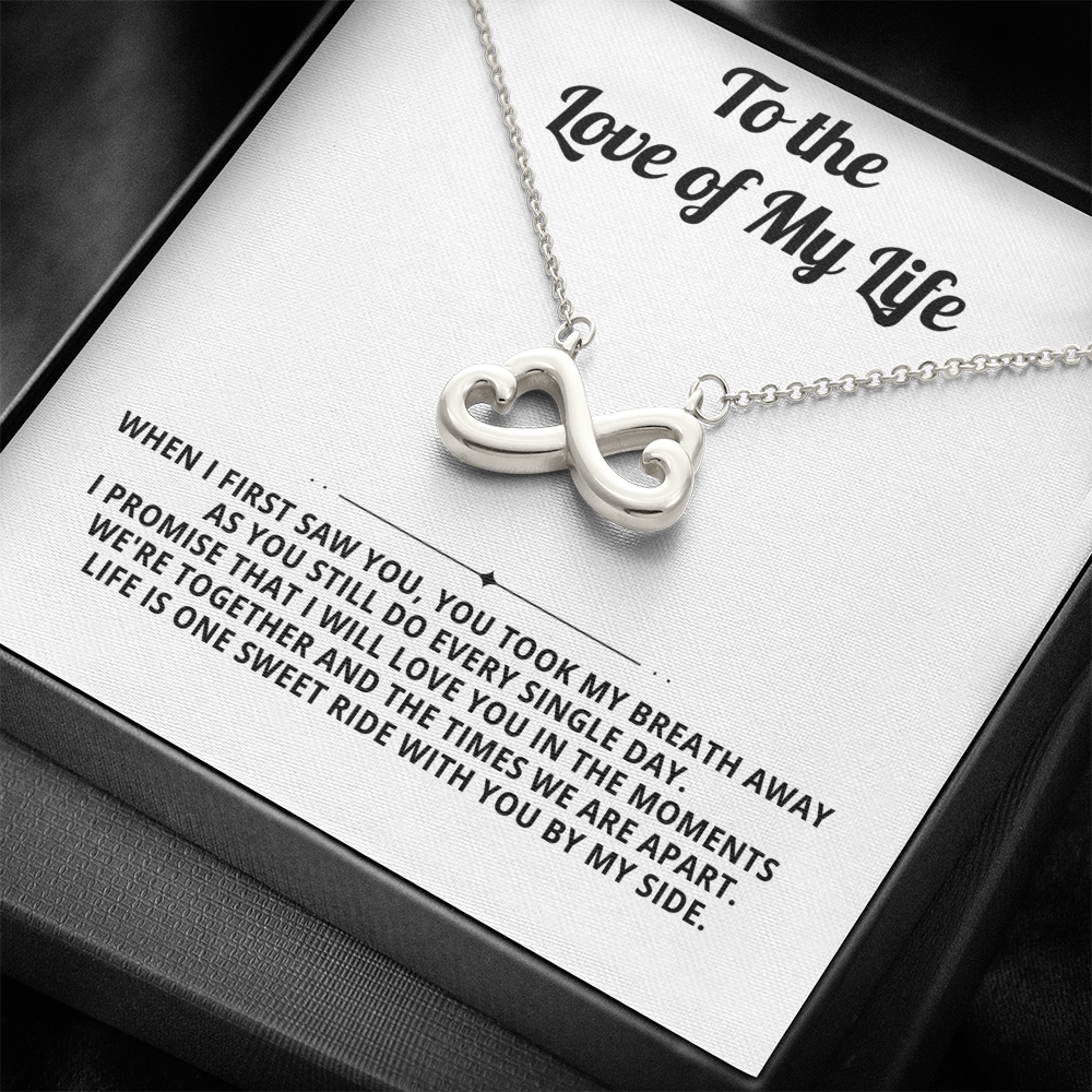 To My Soulmate Infinity Hearts Necklace Gift