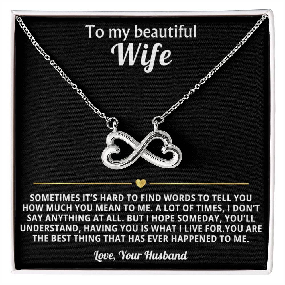 To My Wife Infinity Hearts Necklace