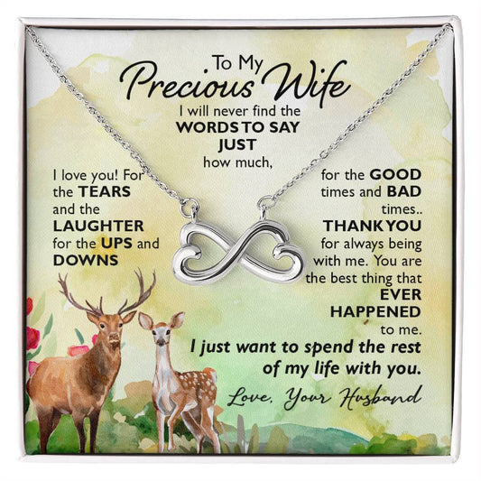 To My Precious Wife-I Endless Love Necklace-[Heartfelt Family Gift]
