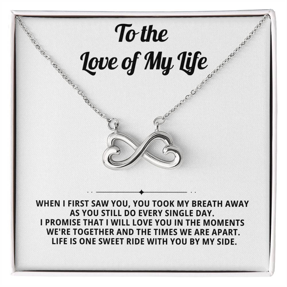 To My Soulmate Infinity Hearts Necklace Gift