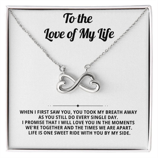 To My Soulmate Infinity Hearts Necklace Gift