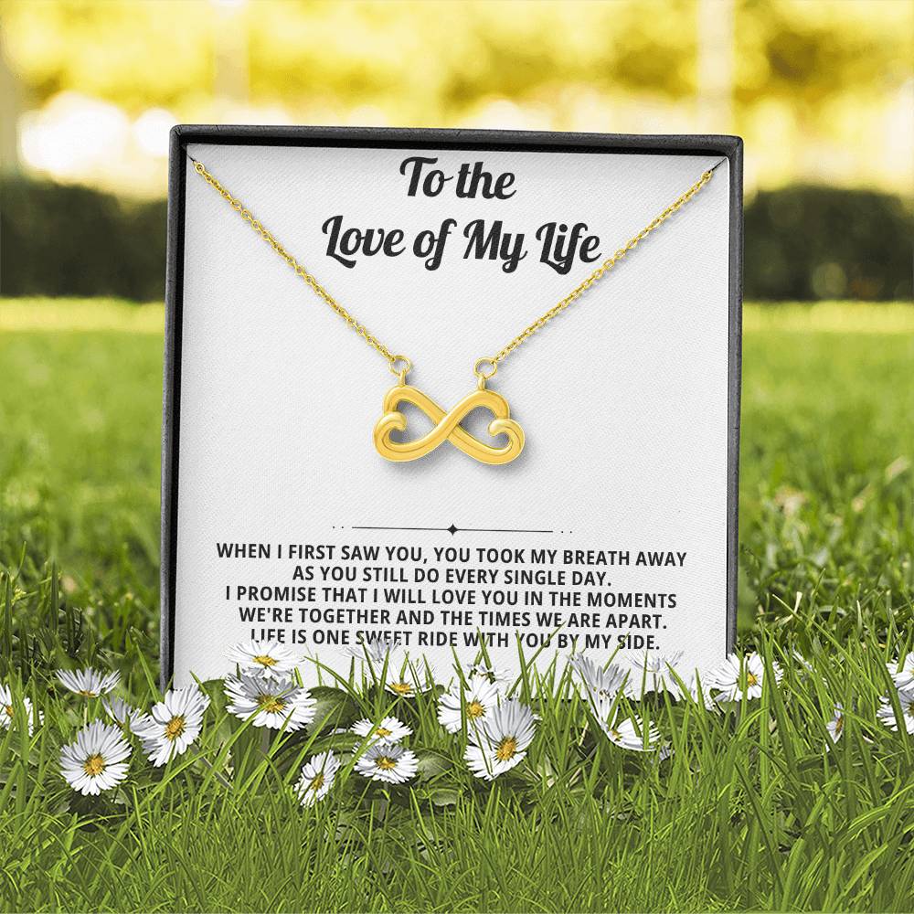 To My Soulmate Infinity Hearts Necklace Gift