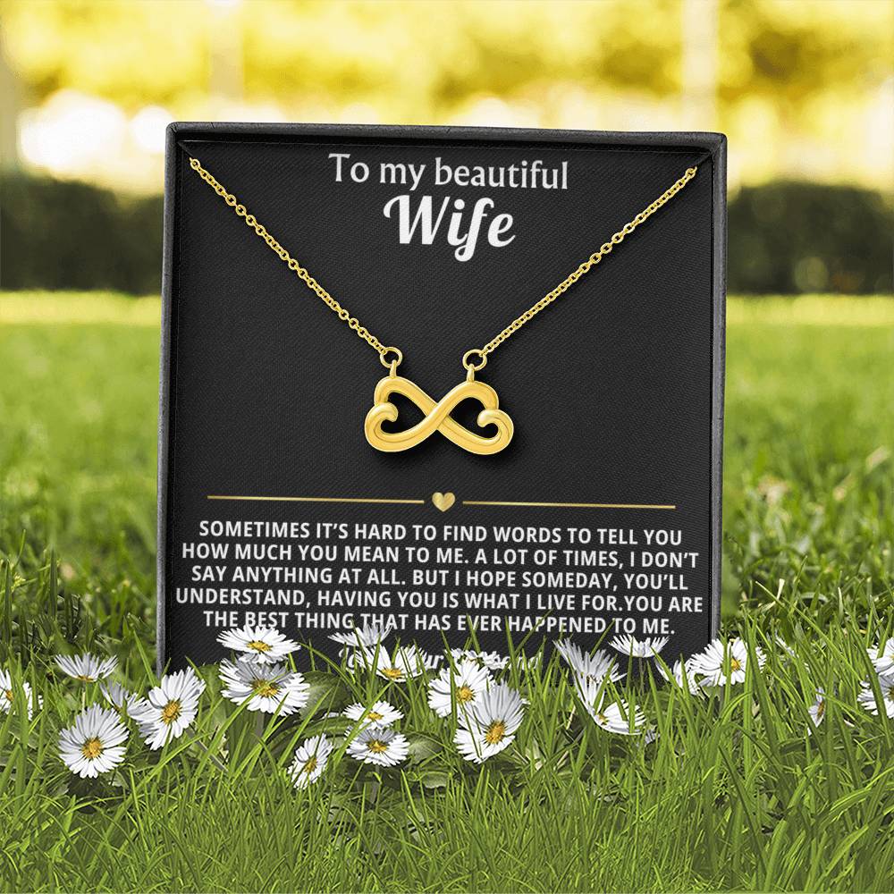 To My Wife Infinity Hearts Necklace