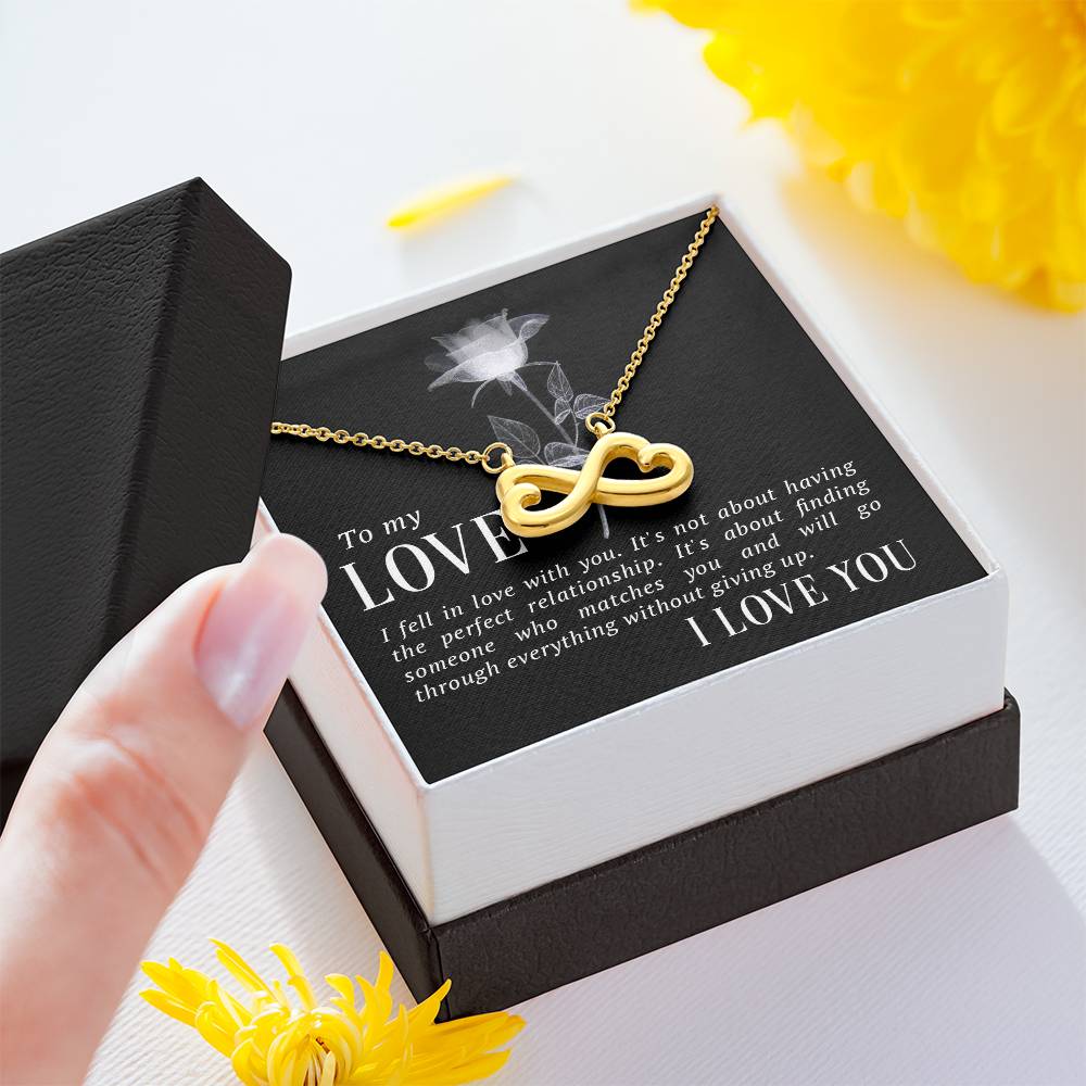 To my love endless love necklace-[Heartfelt Family Gift]