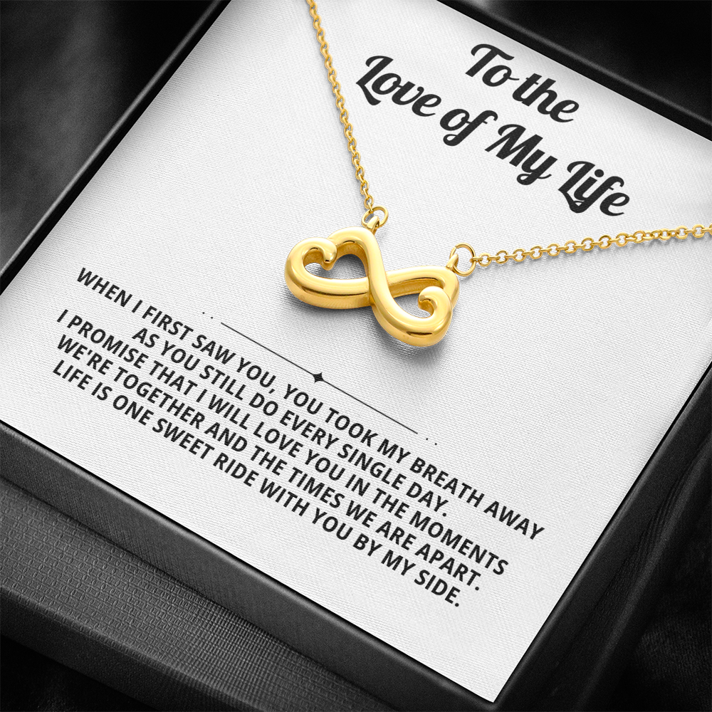 To My Soulmate Infinity Hearts Necklace Gift