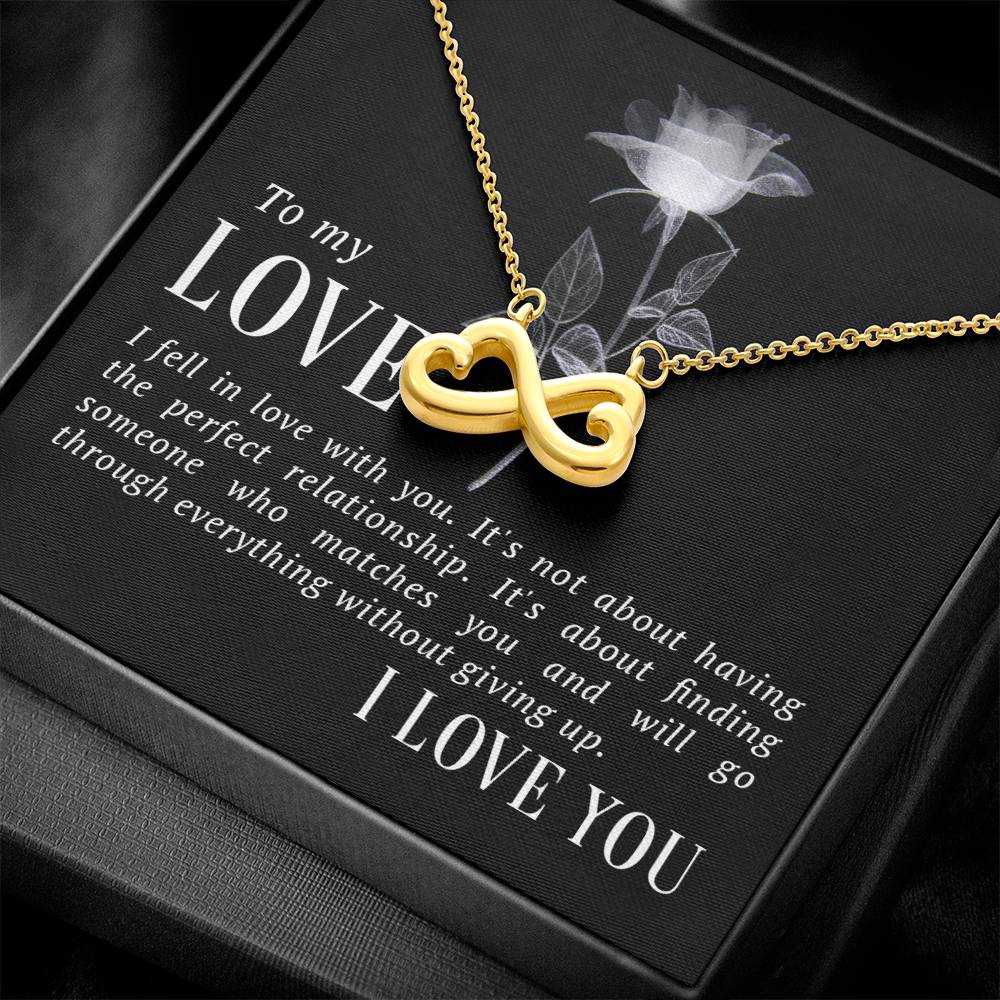 To my love endless love necklace-[Heartfelt Family Gift]