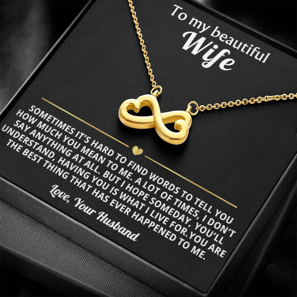 To My Wife Infinity Hearts Necklace