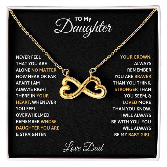 Daughter Infinity Heart Necklace from Dad-[Heartfelt Family Gift]