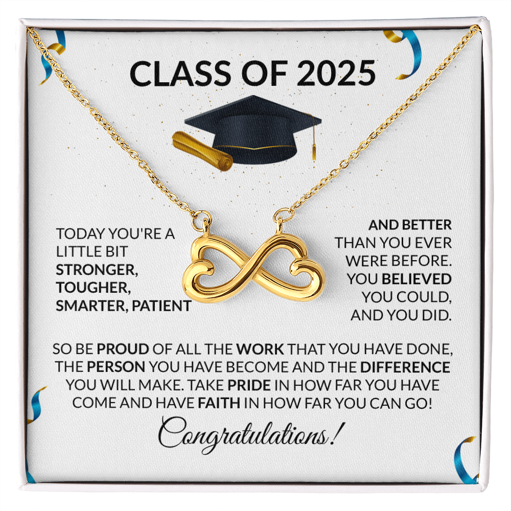 Class of 2025 Graduation Gift Necklace Infinity Hearts-[Heartfelt Family Gift]