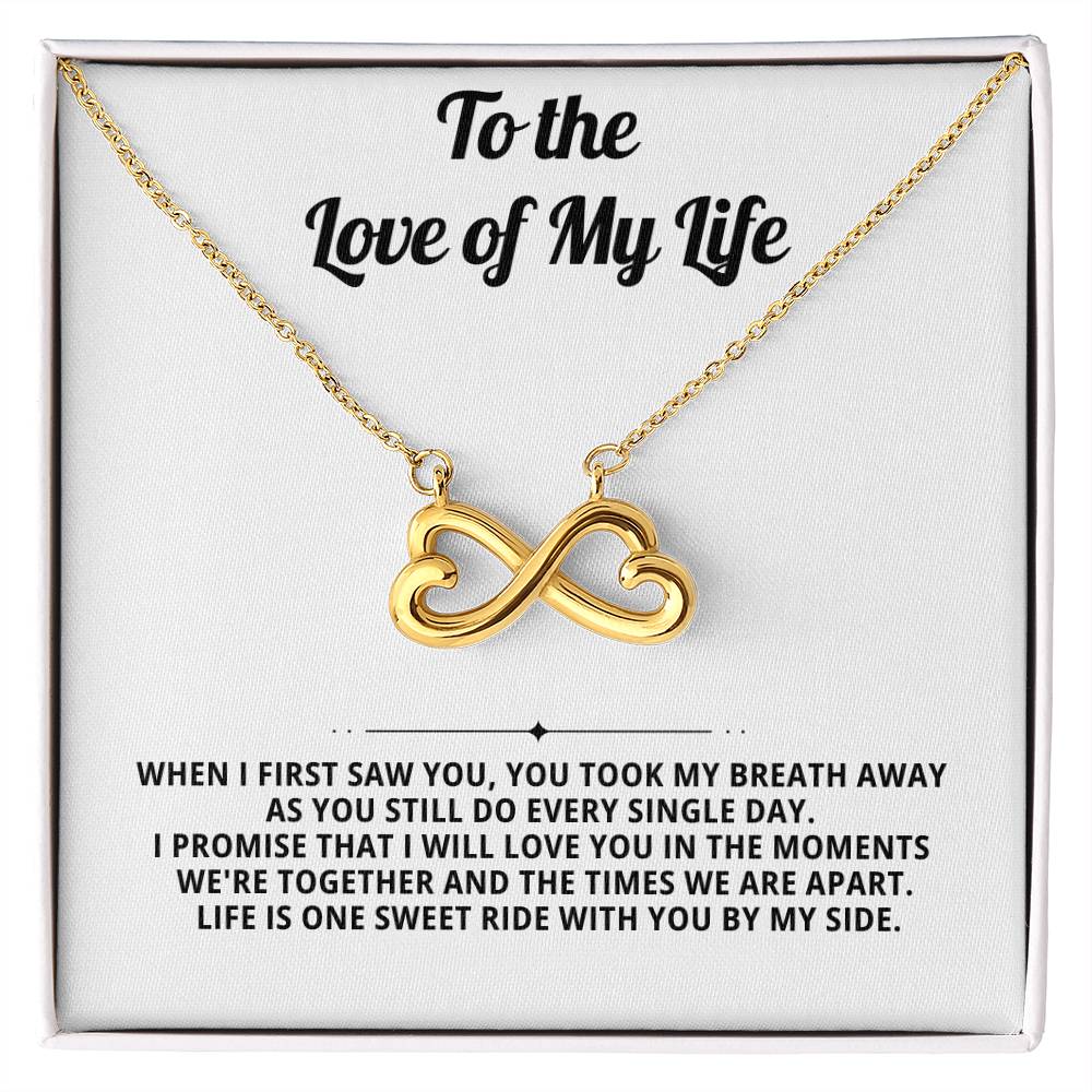 To My Soulmate Infinity Hearts Necklace Gift