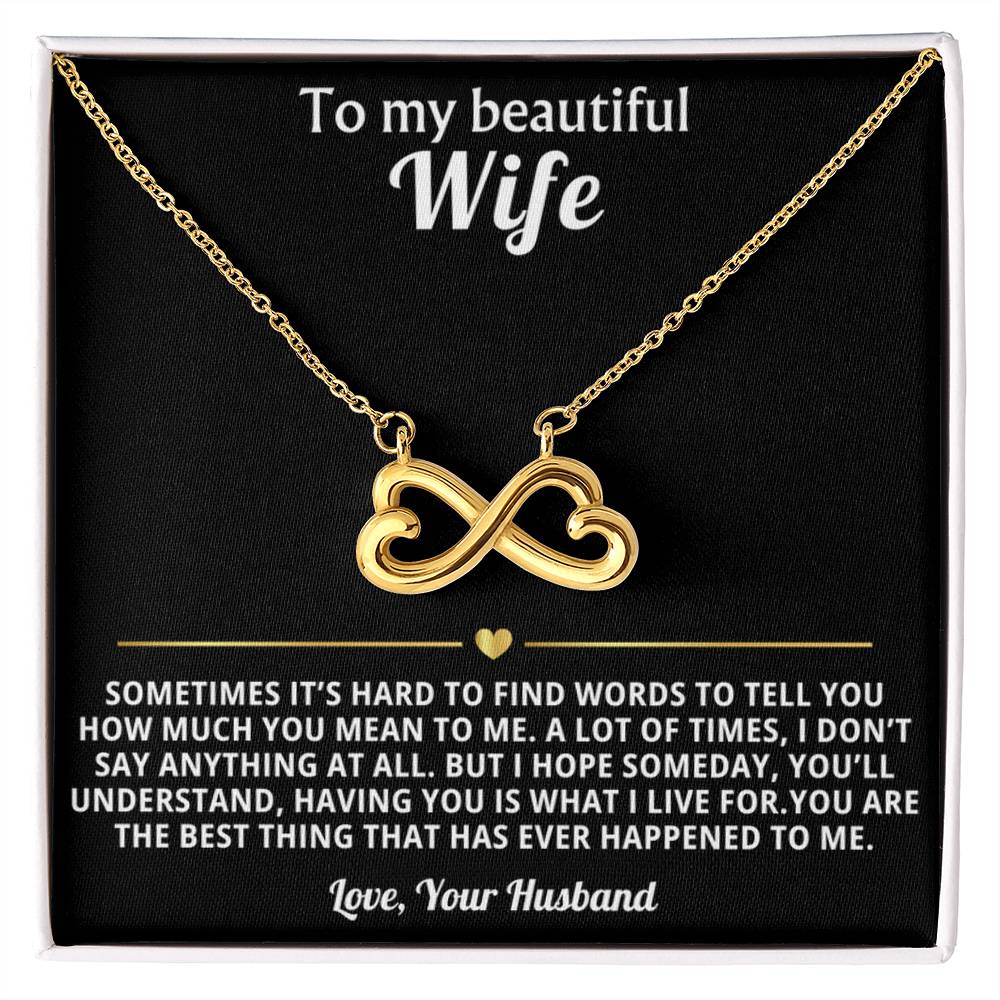 To My Wife Infinity Hearts Necklace