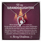 Merry Christmas Granddaughter Heart Necklace Gift-[Heartfelt Family Gift]