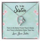 To My Sister Heart Necklace Gift-[Heartfelt Family Gift]