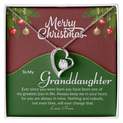 Personalized Granddaughter Heart Necklace - Christmas Gift-[Heartfelt Family Gift]