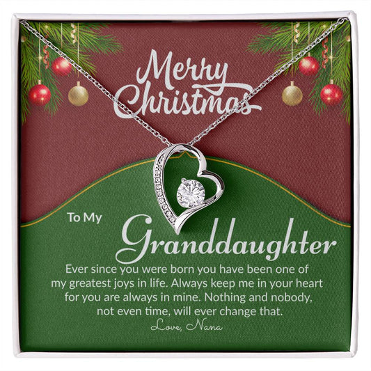 Personalized Granddaughter Heart Necklace - Christmas Gift-[Heartfelt Family Gift]