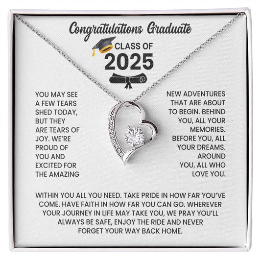 Class of 2026 Graduation Necklace Gift - Heart