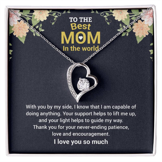 To The Best Mom Heart Necklace Gift-[Heartfelt Family Gift]
