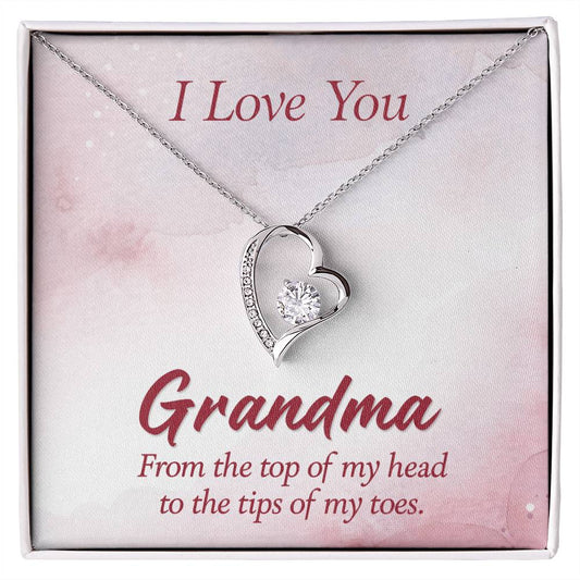 I Love You Grandma Heart Necklace Gift-[Heartfelt Family Gift]