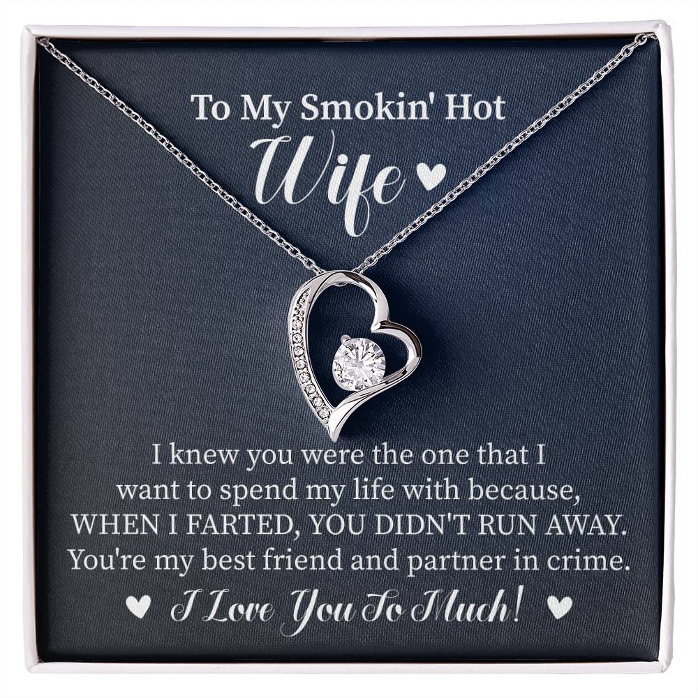 Smoking Hot Wife Humerous Heart Necklace Gift-[Heartfelt Family Gift]