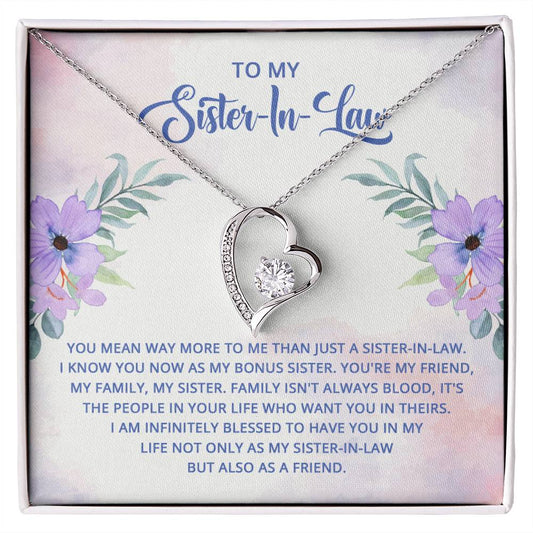 To My Sister-In-Law Heart Necklace Gift-[Heartfelt Family Gift]