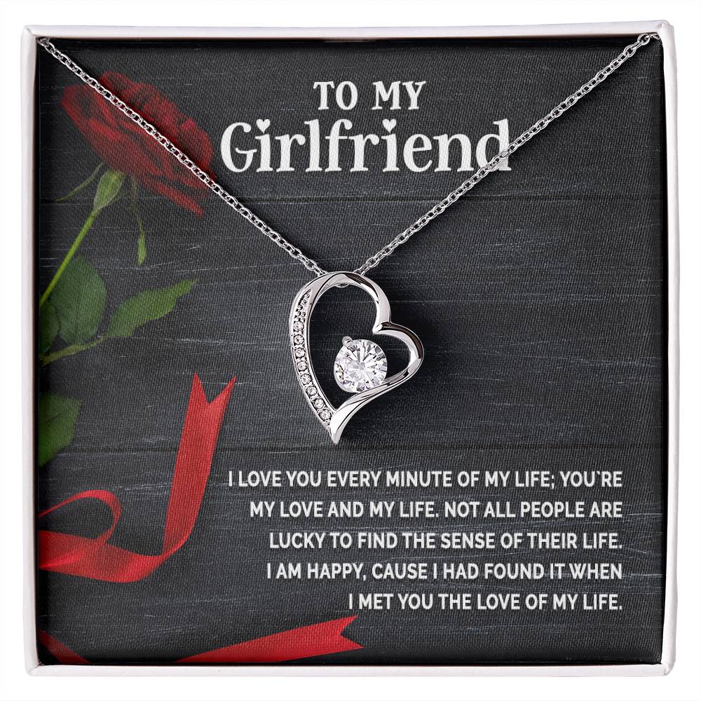 To My Girlfriend - I love you Heart Necklace Gift-[Heartfelt Family Gift]