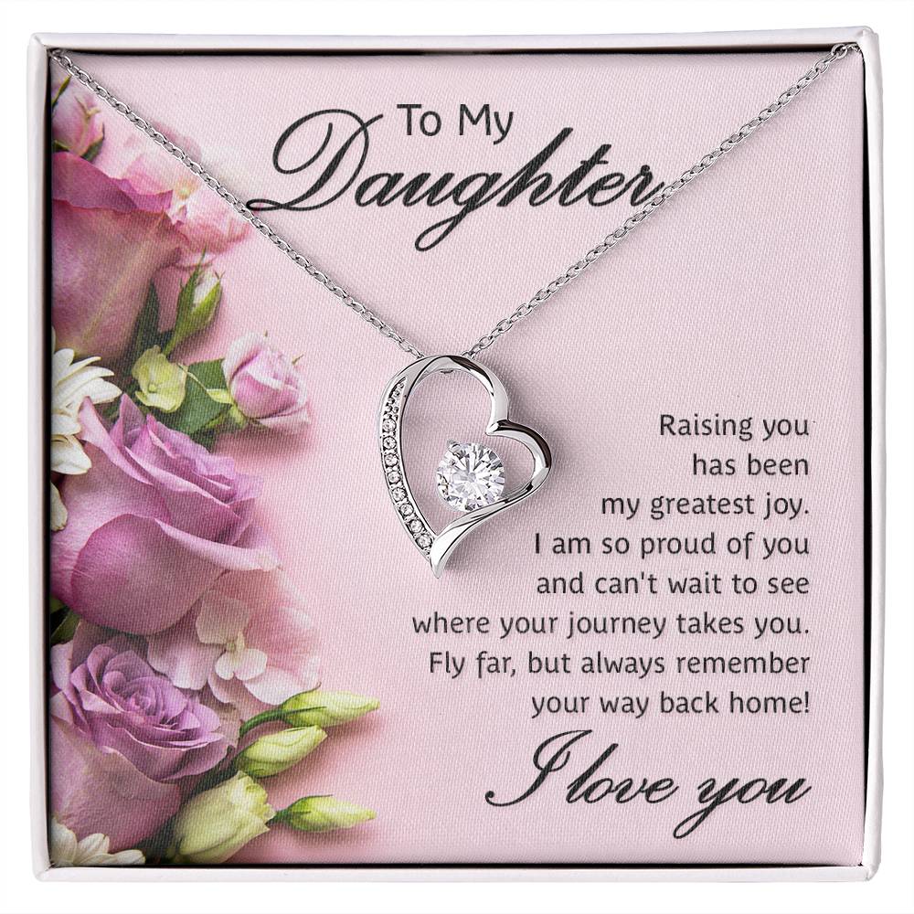 To My Daughter- Raising You Heart Necklace Gift-[Heartfelt Family Gift]