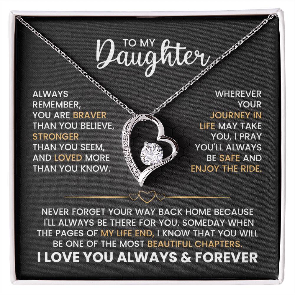 Daughter Heart Necklace Gift from Dad
