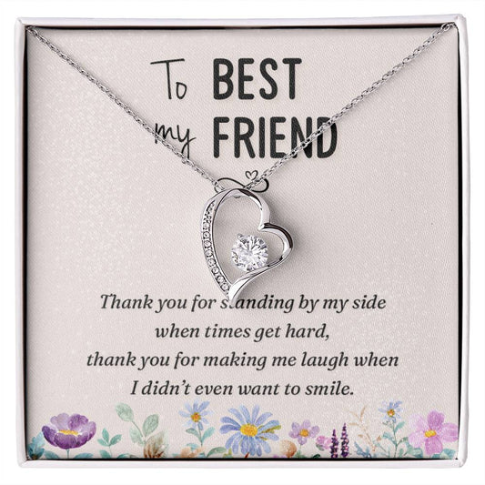 To My Best Friend-Thank you Heart Necklace Gift-[Heartfelt Family Gift]