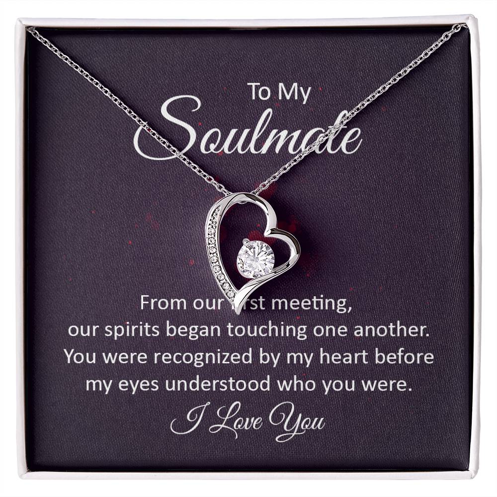 To My Soulmate Heart Necklace Gift for Wife-[Heartfelt Family Gift]