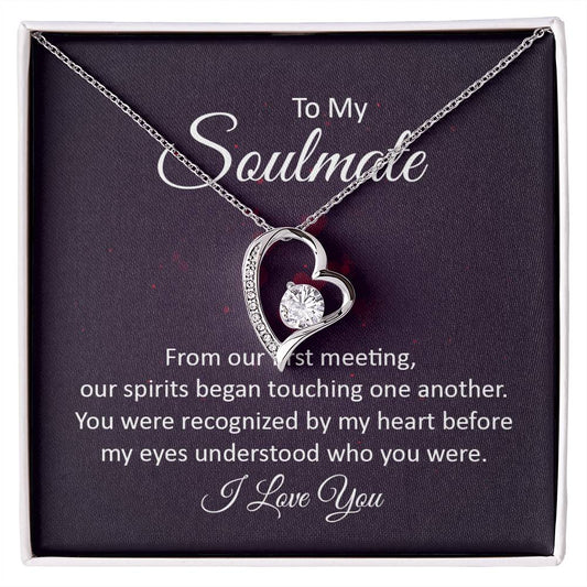 To My Soulmate Heart Necklace Gift for Wife-[Heartfelt Family Gift]