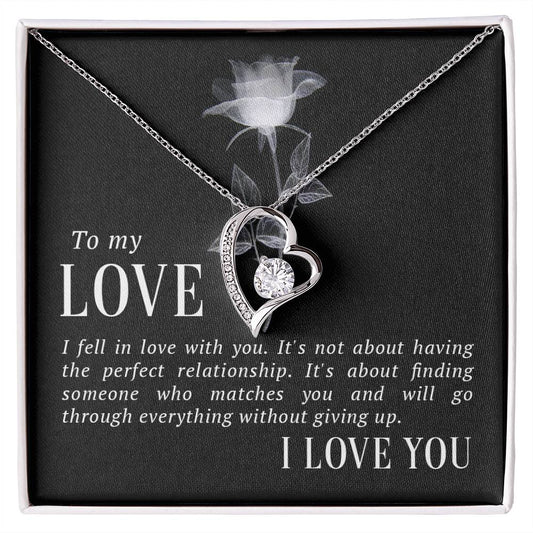 To My Love Heart Necklace Gift-[Heartfelt Family Gift]