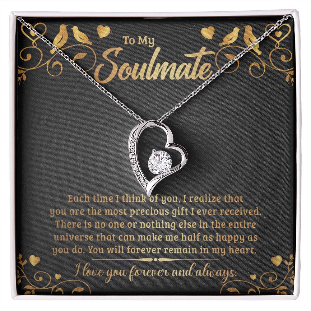 To My Soulmate  Heart Necklace Gift-[Heartfelt Family Gift]