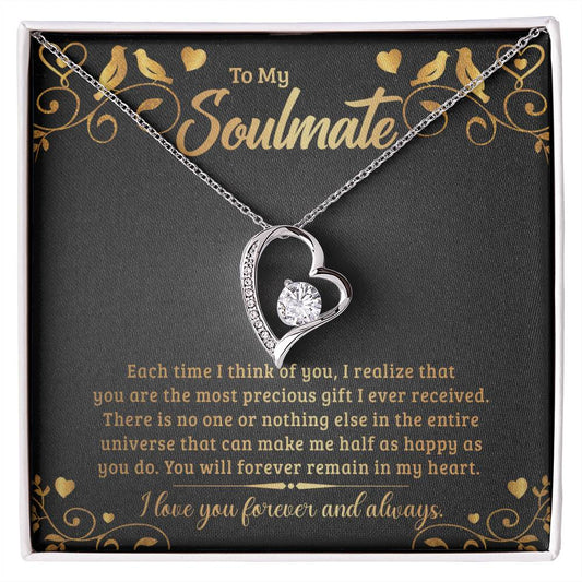 To My Soulmate  Heart Necklace Gift-[Heartfelt Family Gift]