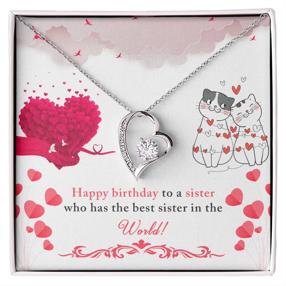 Sister Birthday Heart Necklace Gift-[Heartfelt Family Gift]