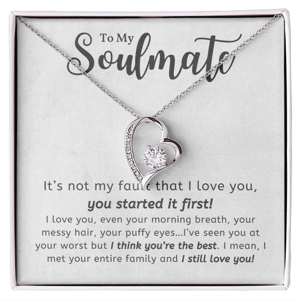 Soulmate Necklace - Perfect Gift for Girlfriend Wife Birthday Valentines Day and Christmas-[Heartfelt Family Gift]