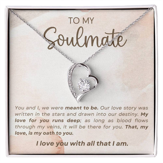 Soulmate Necklace Perfect Gift for Girlfriend or Wife on Birthday Valentines Day or Christmas-[Heartfelt Family Gift]