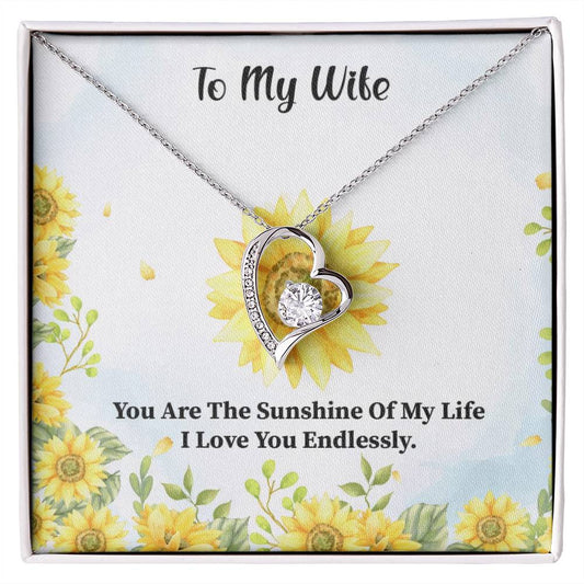 Sunshine Heart Necklace Gift for Wife - Handmade and Personalized-[Heartfelt Family Gift]