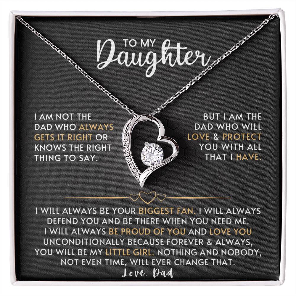 Daughter Heart Necklace Gift from Dad